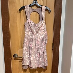 Free People Pink Floral Casual Dress